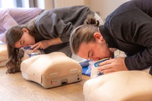 First Aid CPR demonstration.