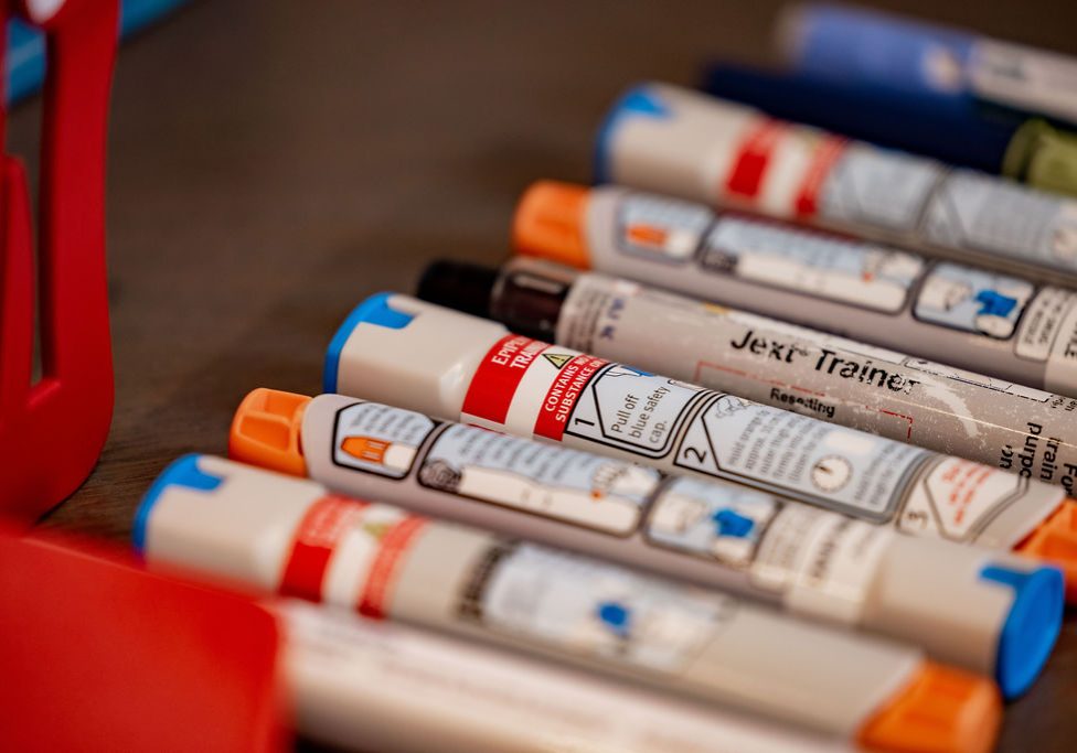 Example EpiPens for first aid courses
